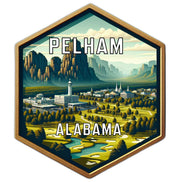 Pelham Alabama Souvenir Travel Destination Die Cut Hexagon Fridge Magnet 6-Inch